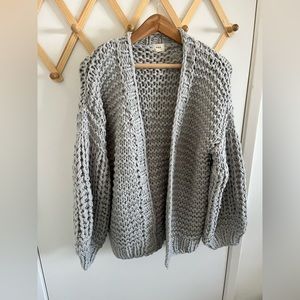 Grey Knit Cardigan